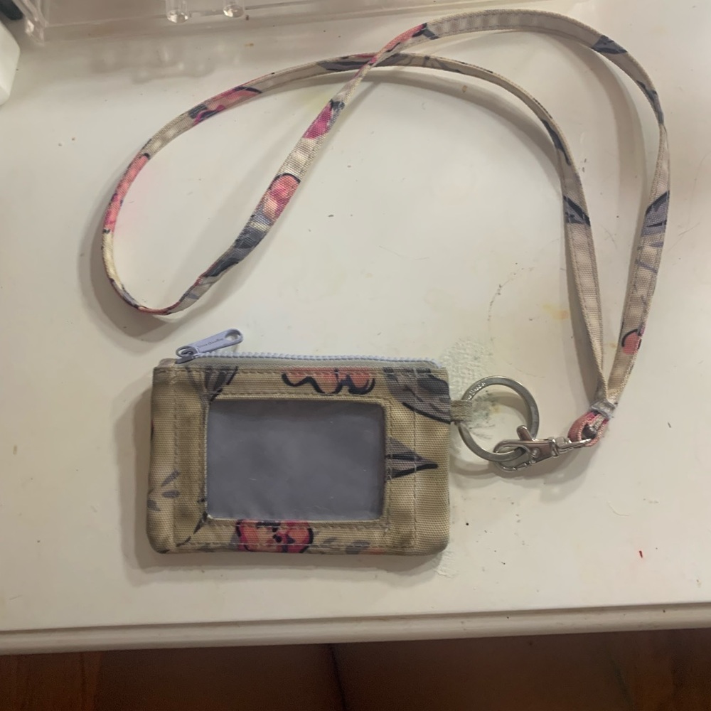 Vera Bradley wallet and lanyard